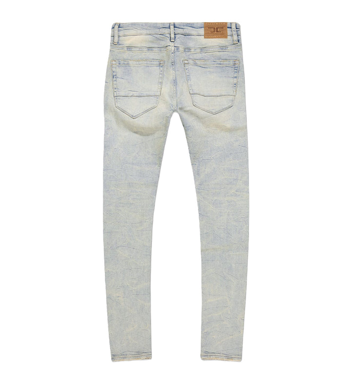 Jordan Craig Slim Taper Fit – Alexander Pure Denim — Cream Wash backside