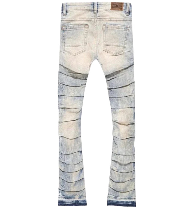 Backside of Martin Stacked Ripple Effect Denim — Antique by Jordan Craig