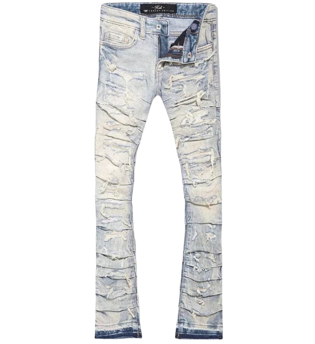 Martin Stacked Ripple Effect Denim — Antique by Jordan Craig