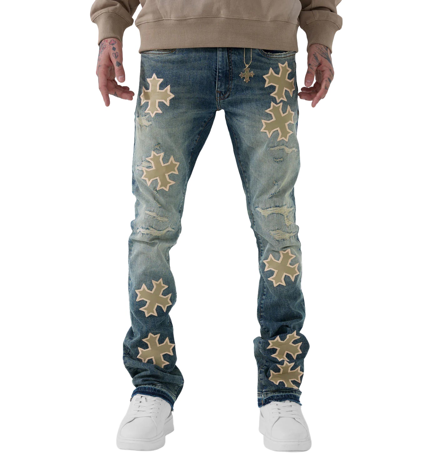Super Skinny Stacked Eden Denim “Desert Storm” (JTF2266-DM)
