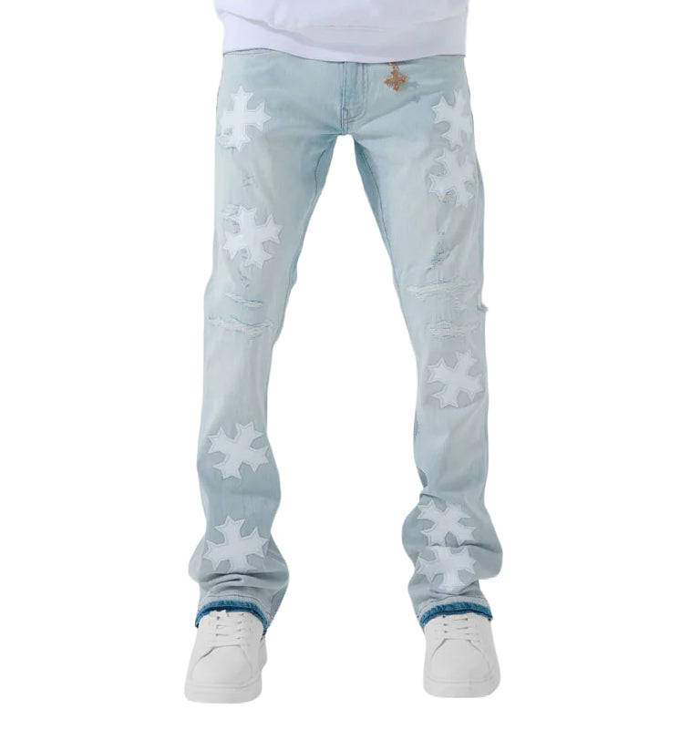 Super Skinny Stacked Eden Denim “Iced White” (JTF2266-IW)