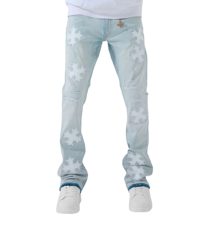 Super Skinny Stacked Eden Denim “Iced White” (JTF2266-IW)