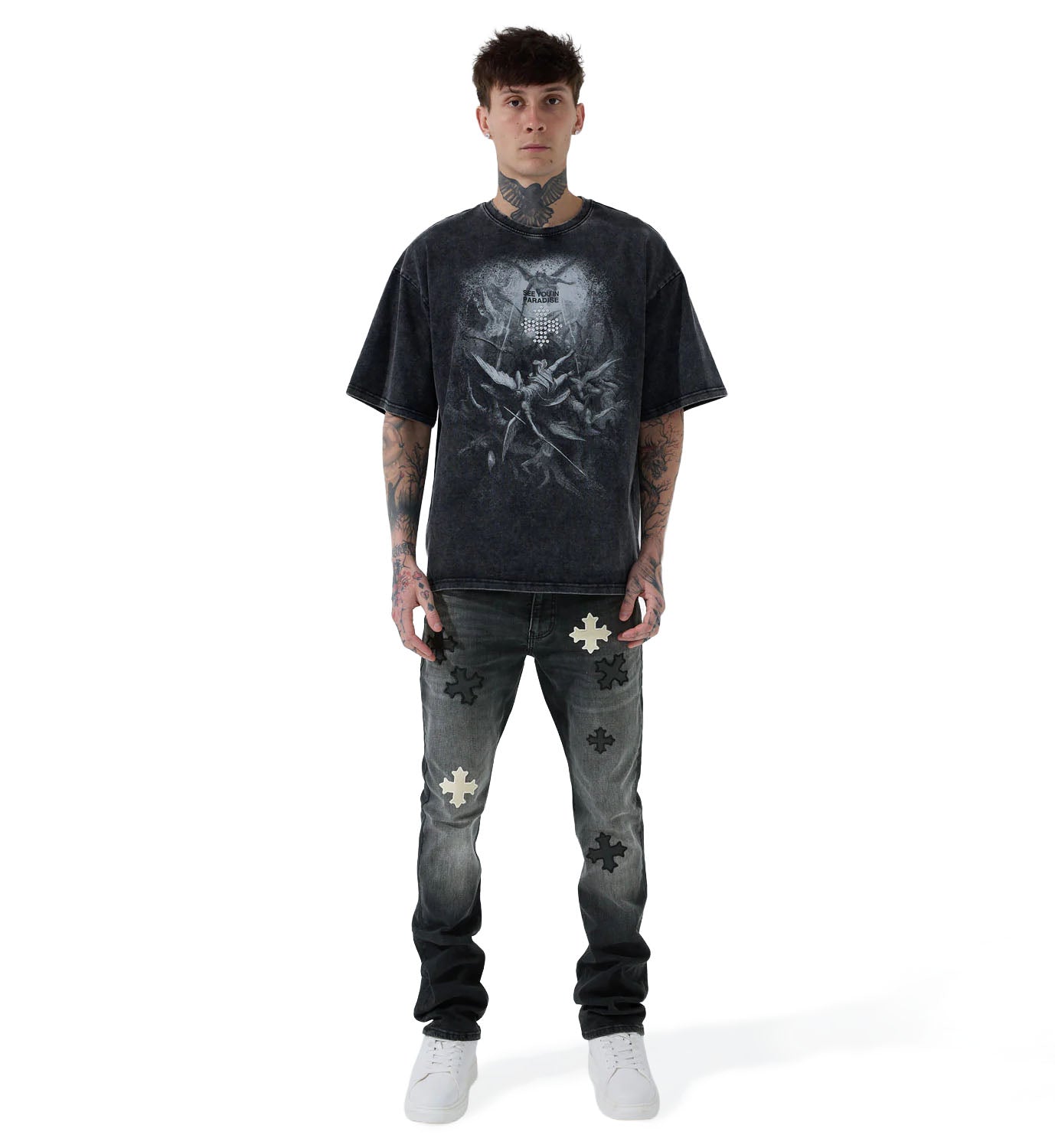 See You In Paradise Reckoning Stacked Denim Black Ice JTFP2344-BI | Pro Feet