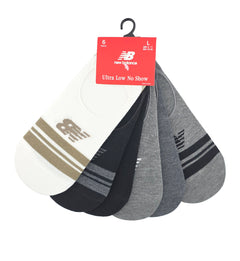 New Balance Ultra Low No Show Socks 6 Pack Assorted LAS20046AS1 | Pro Feet