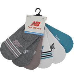 New Balance Ultra Low No Show Socks 6 Pack White Black LAS20046WK | Pro Feet