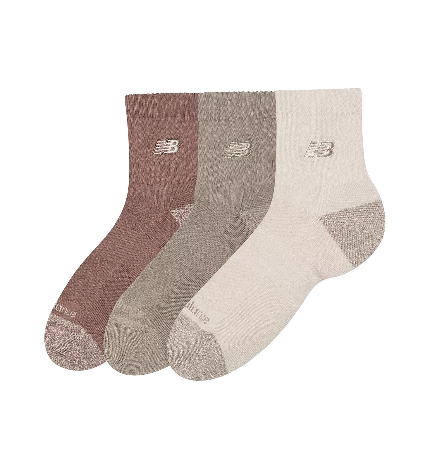Meta Title New Balance Active QTR Socks 3 Pack Assorted Colors LAS35204AS | Pro Feet