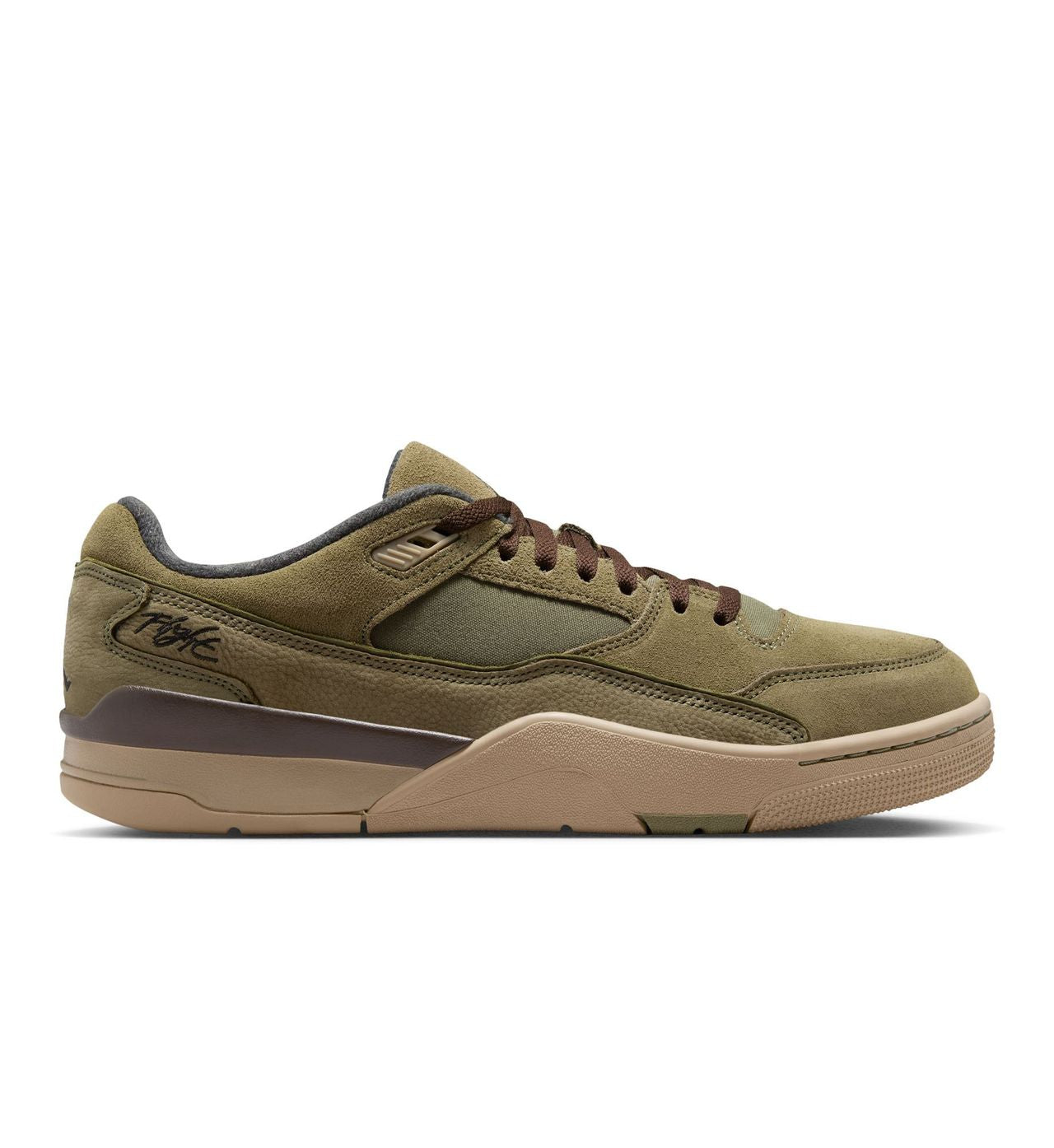 Jordan Flight Court Medium Olive/Black/Khaki/Baroque Brown (HF3255-202) 