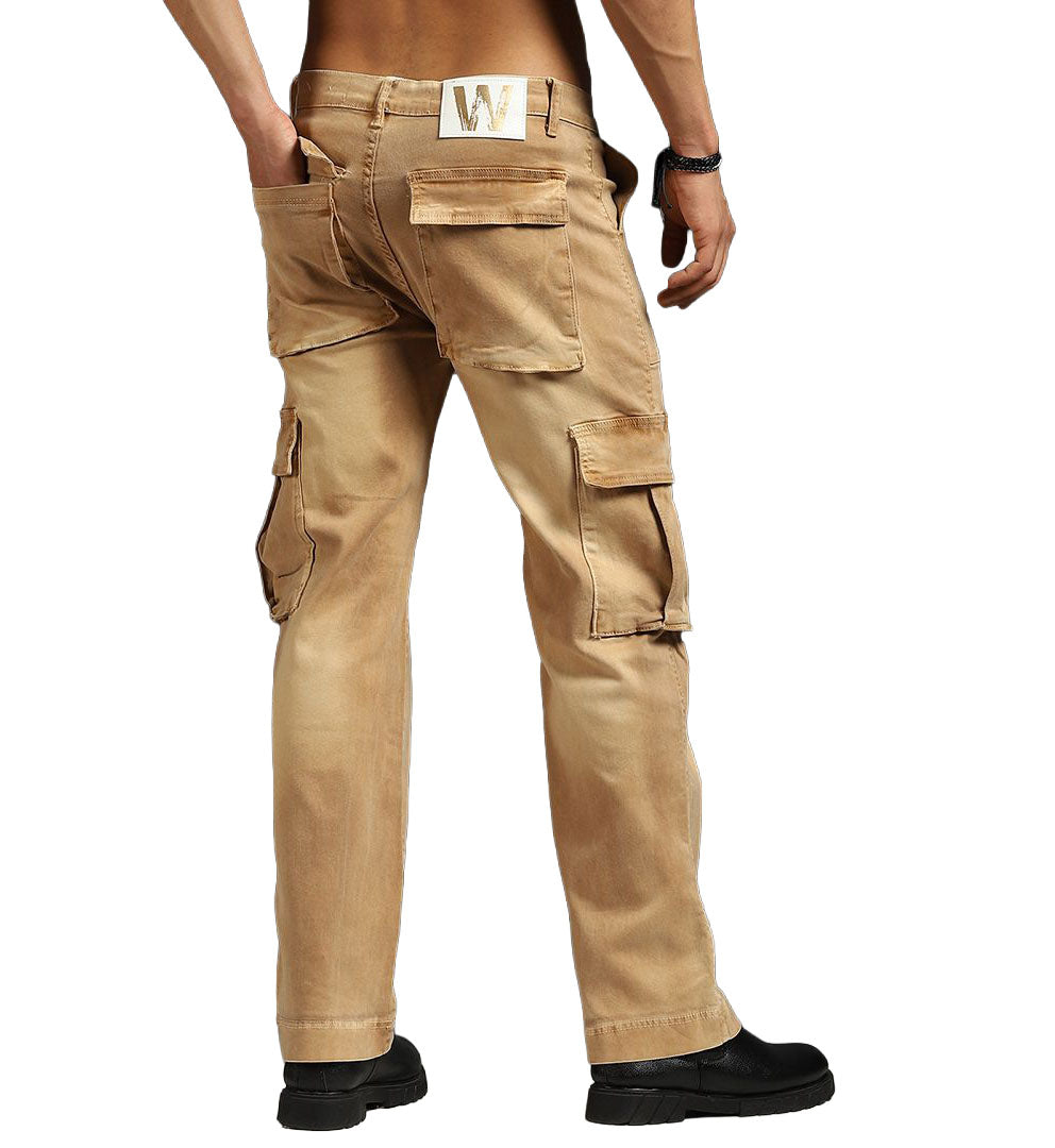 W by Waimea Baggy Fit Cargo Pants — Khaki