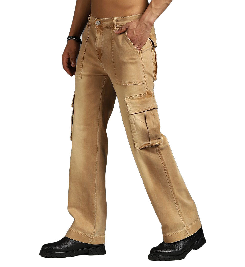 W by Waimea Baggy Fit Cargo Pants — Khaki