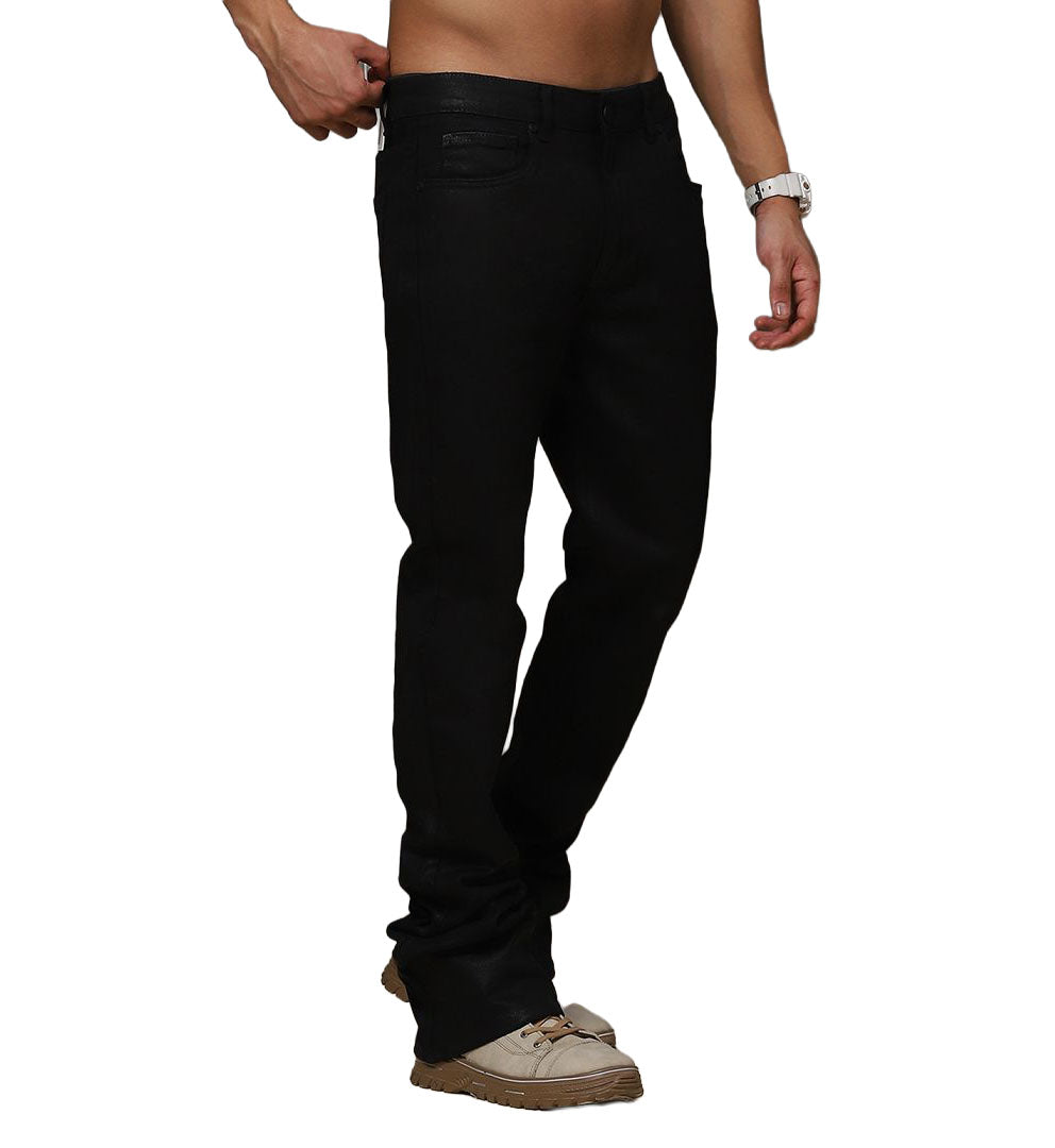 W by Waimea Stacked Fit Jeans “Jet Black Coated” (M8341D-JB)