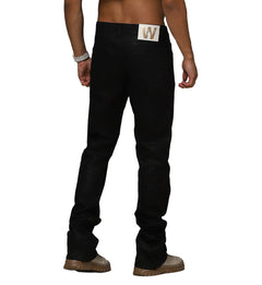 W by Waimea Stacked Fit Jeans “Jet Black Coated” (M8341D-JB)