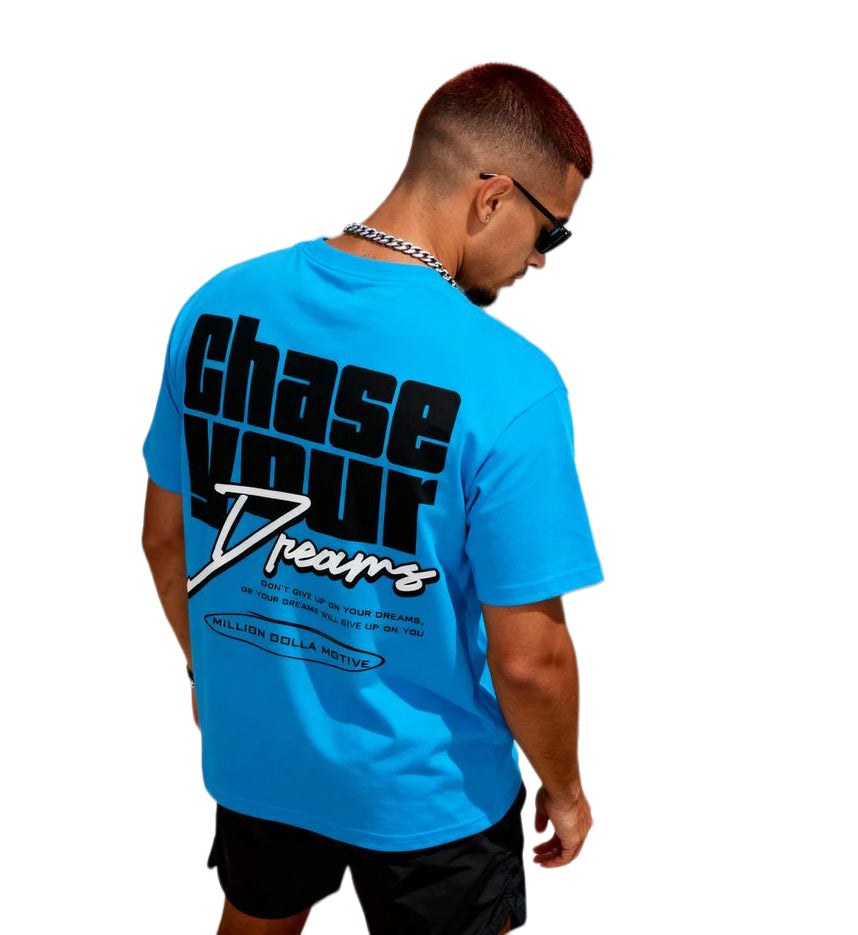 Million Dolla Motive Chase Your Dreams T-Shirt Turquoise Blue MDM-DREAMS | Pro Feet