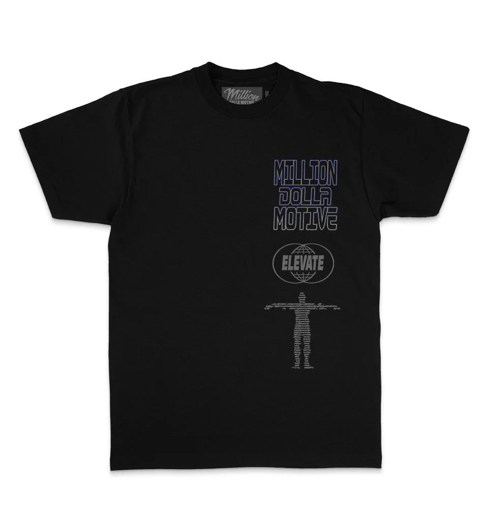 Million Dolla Motive Elevate Your Mindset T-Shirt Black MDM-ELEVATE | Pro Feet