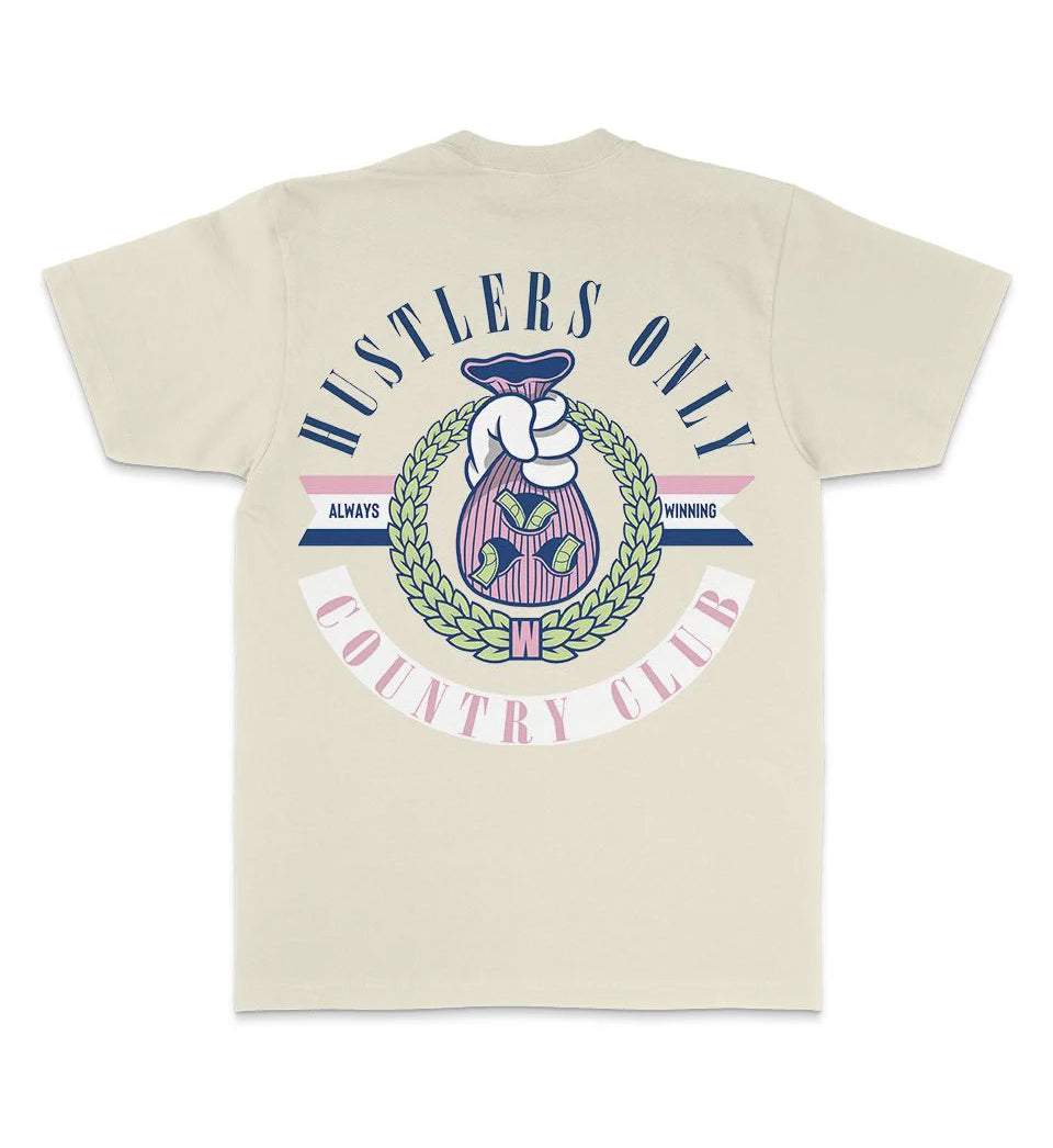Million Dolla Motive Hustlers Only Country Club T-Shirt Natural Sail MDM-HUSTLER | Pro Feet
