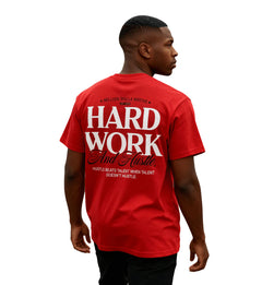Million Dolla Motive Hard Work and Hustle T-Shirt Red MDM-HUSTLERD | Pro Feet