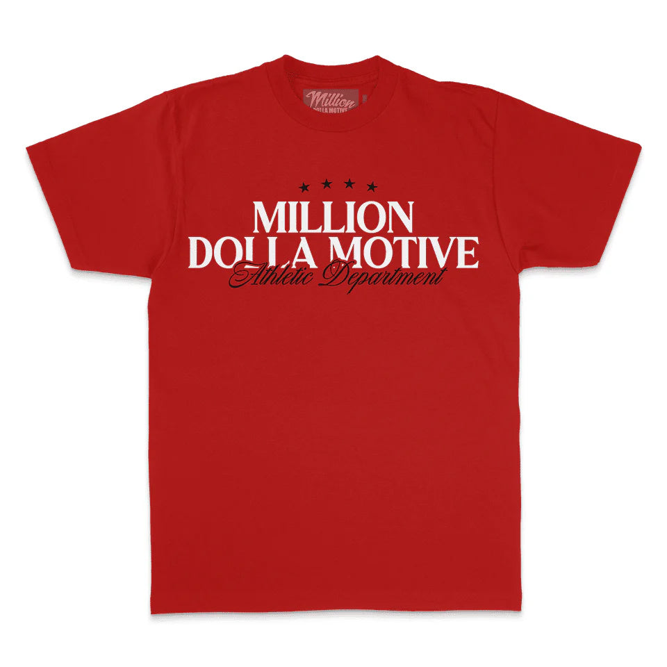 Million Dolla Motive Hard Work and Hustle T-Shirt Red MDM-HUSTLERD | Pro Feet