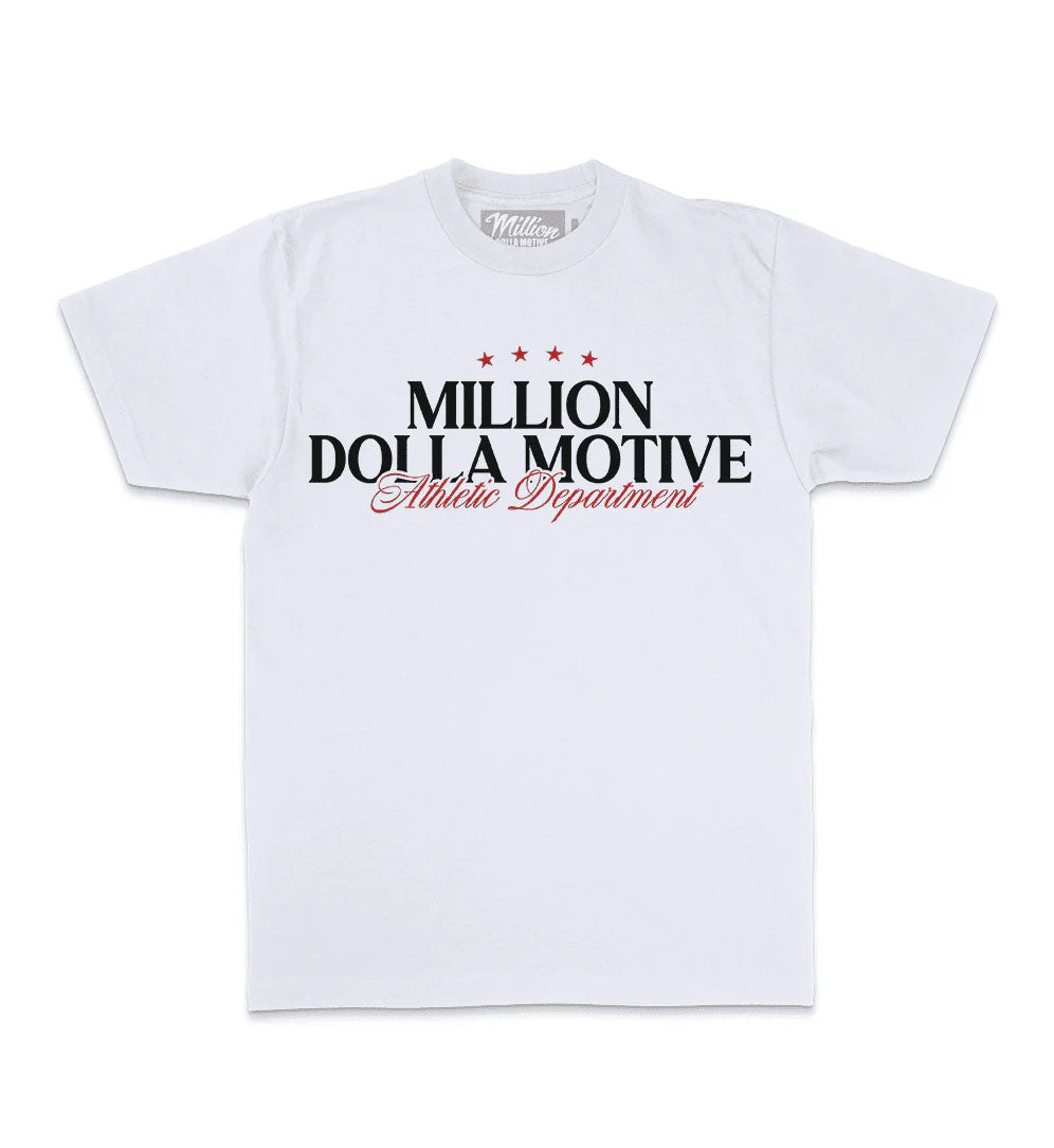 Million Dolla Motive Hard Work And Hustle T-Shirt – White | Pro Feet | MDM-HUSTLEWH