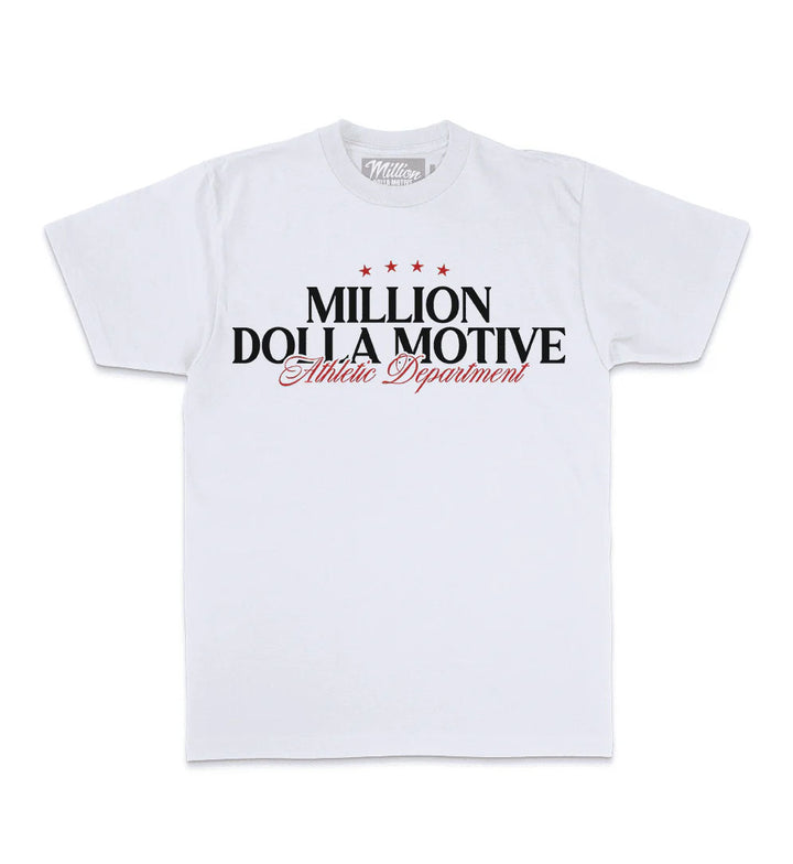 Million Dolla Motive Hard Work And Hustle T-Shirt – White | Pro Feet | MDM-HUSTLEWH