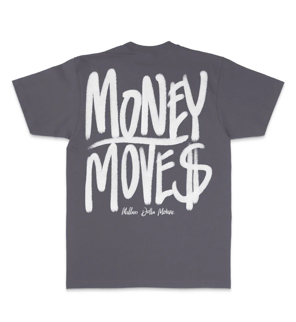 Million Dolla Motive Money Moves T-Shirt Dark Grey MDM-MONEY | Pro Feet