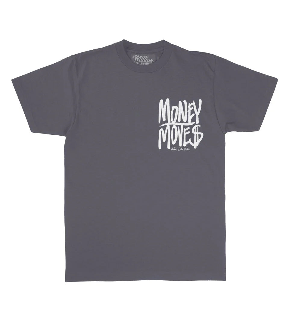 Million Dolla Motive Money Moves T-Shirt Dark Grey MDM-MONEY | Pro Feet