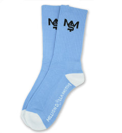 Million Dolla Motive M$M Crew Socks University Blue MDM-MSM | Pro Feet