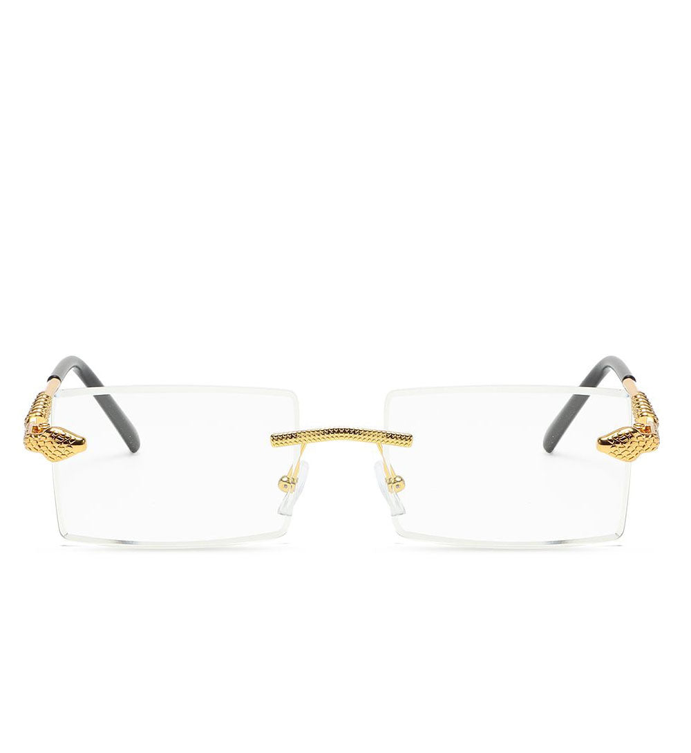 Million Dolla Motive Python Rec Sunglasses Gold Transparent MDM-PYTHONREC | Pro Feet