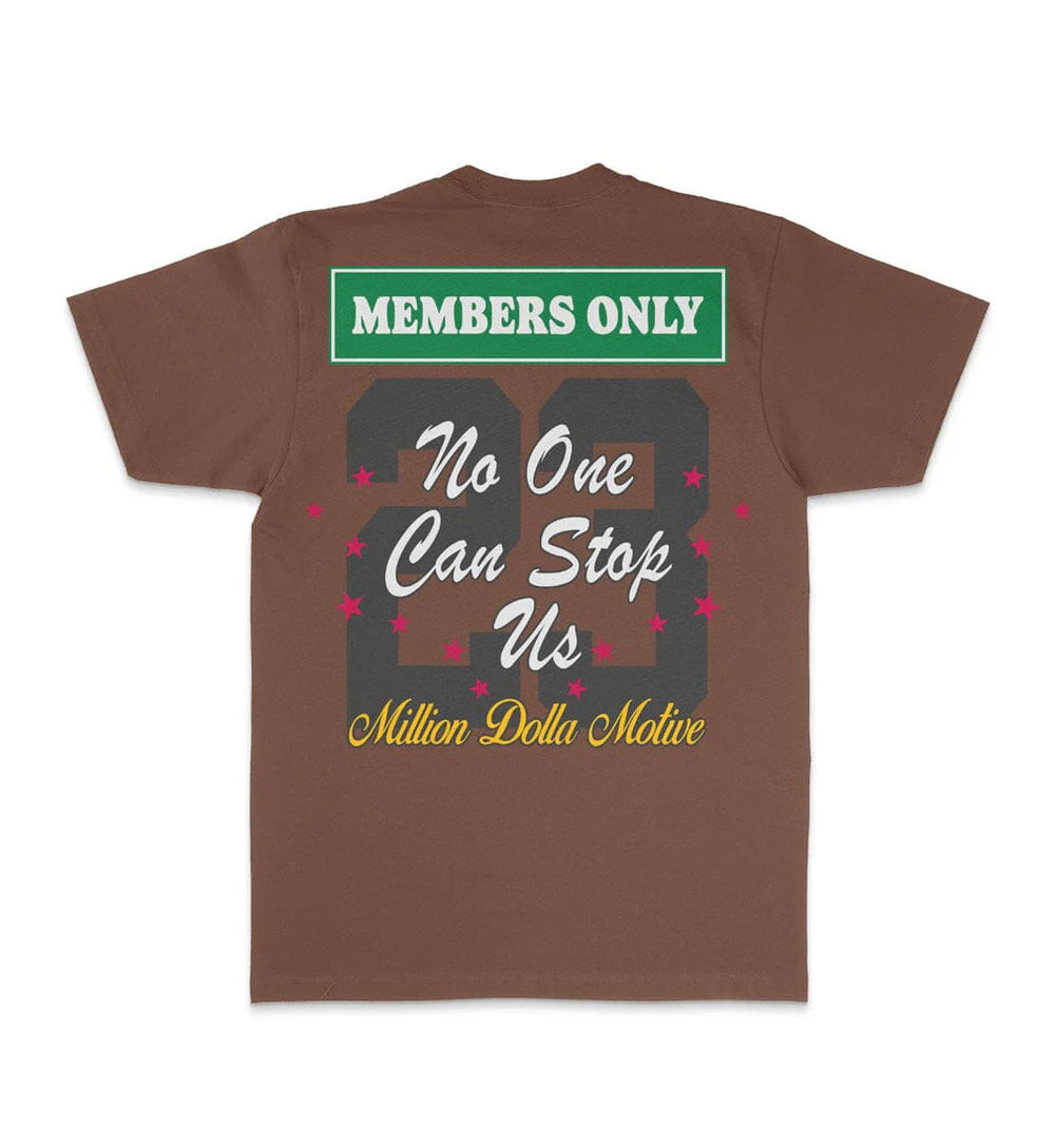 Million Dolla Motive Motive Racing T-Shirt Brown MDM-RACE | Pro Feet