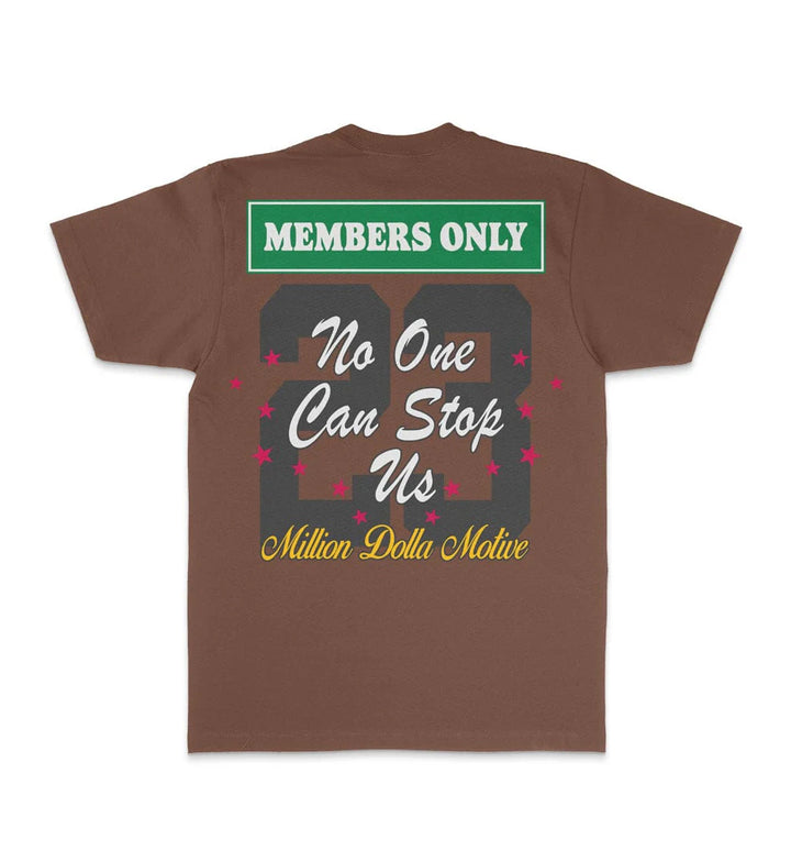 Million Dolla Motive Motive Racing T-Shirt Brown MDM-RACE | Pro Feet