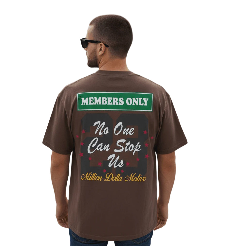 Million Dolla Motive Motive Racing T-Shirt Brown MDM-RACE | Pro Feet