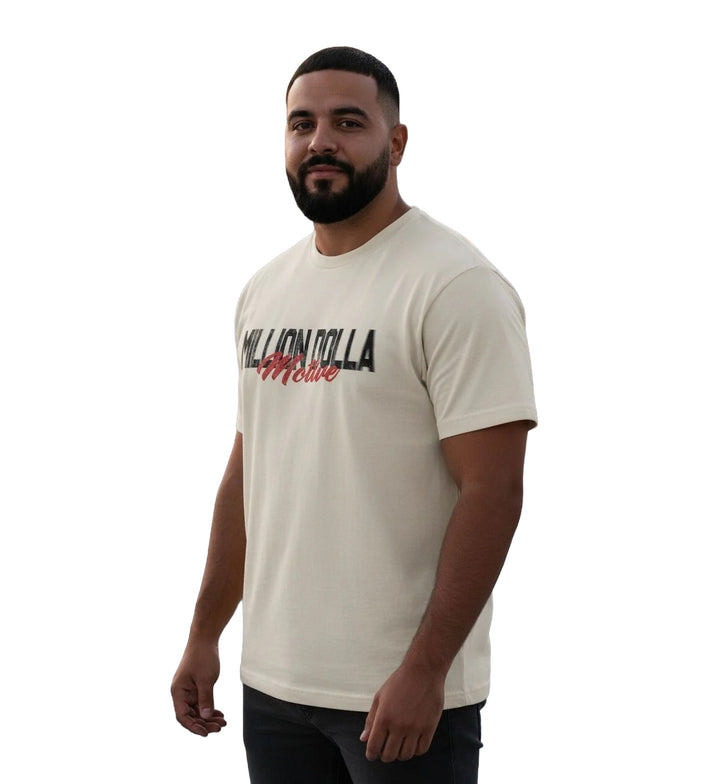 Million Dolla Motive Rich Risk Mentality T-Shirt Natural Sail MDM-RICH | Pro Feet