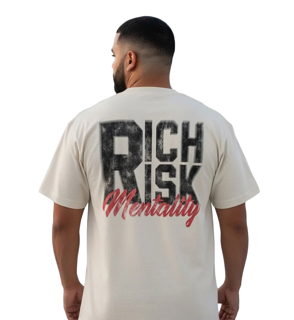 Million Dolla Motive Rich Risk Mentality T-Shirt Natural Sail MDM-RICH | Pro Feet