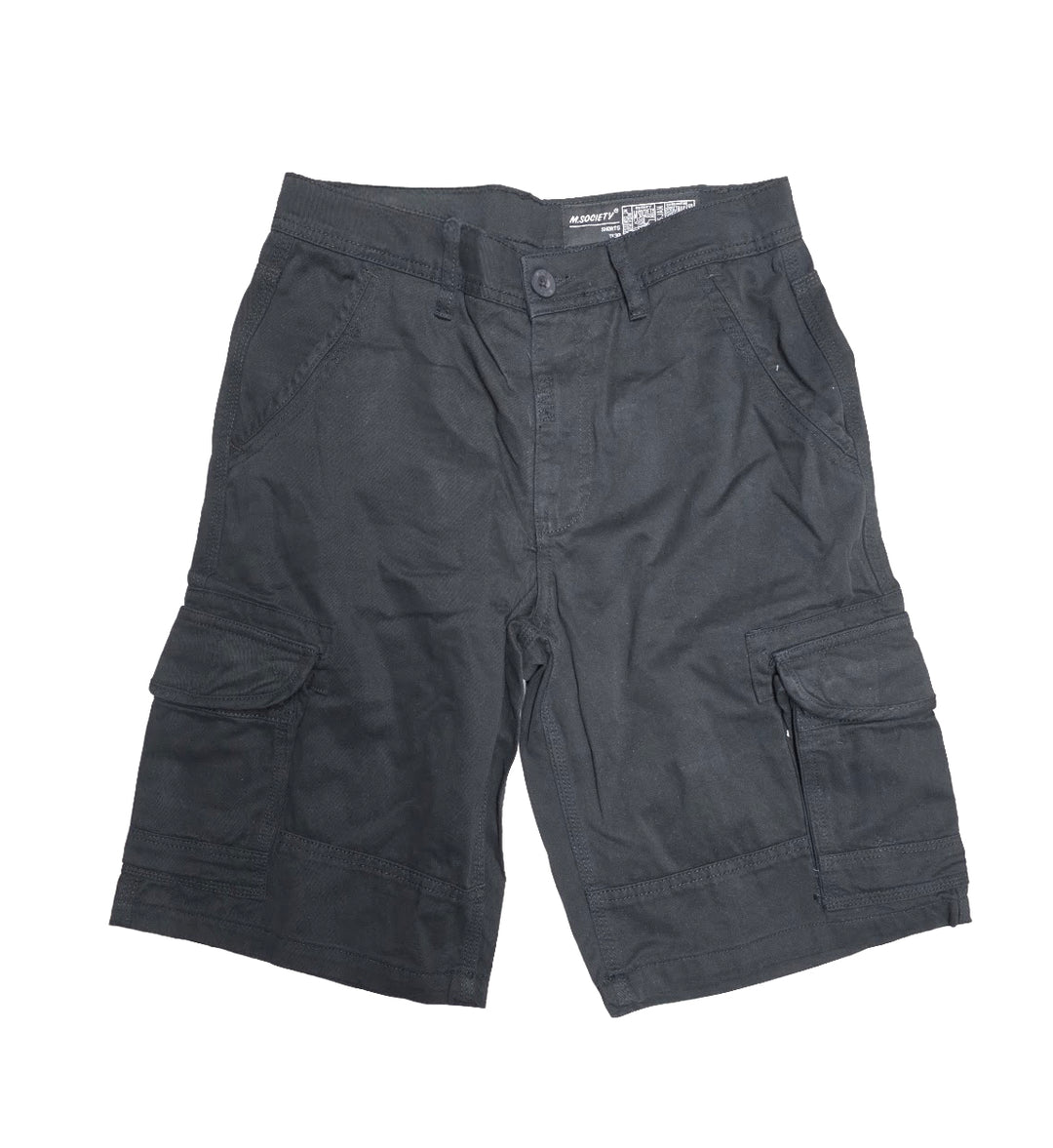 M Society Twill Cargo Shorts Black MS-26511BK | Pro Feet