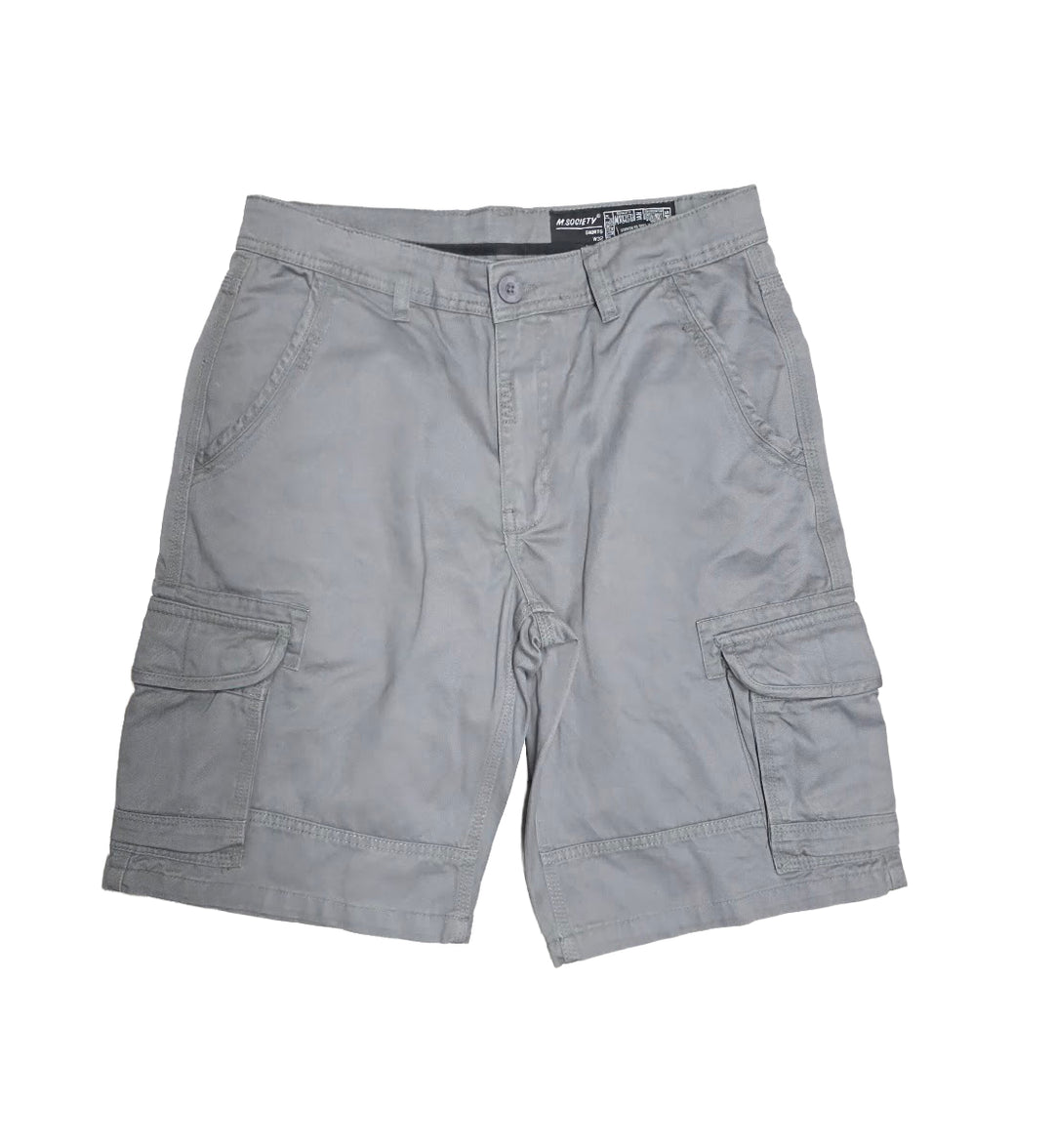 M Society Twill Cargo Shorts Grey MS-26511GY | Pro Feet