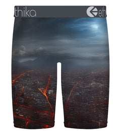 Ethika Bomber Molten Metropolis Men’s Staple Black Red | Pro Feet | MSPAAC2601