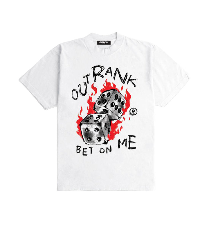 Outrank Bet On Me Ultra Heavyweight T-Shirt White PR OR3718PR | Pro Feet
