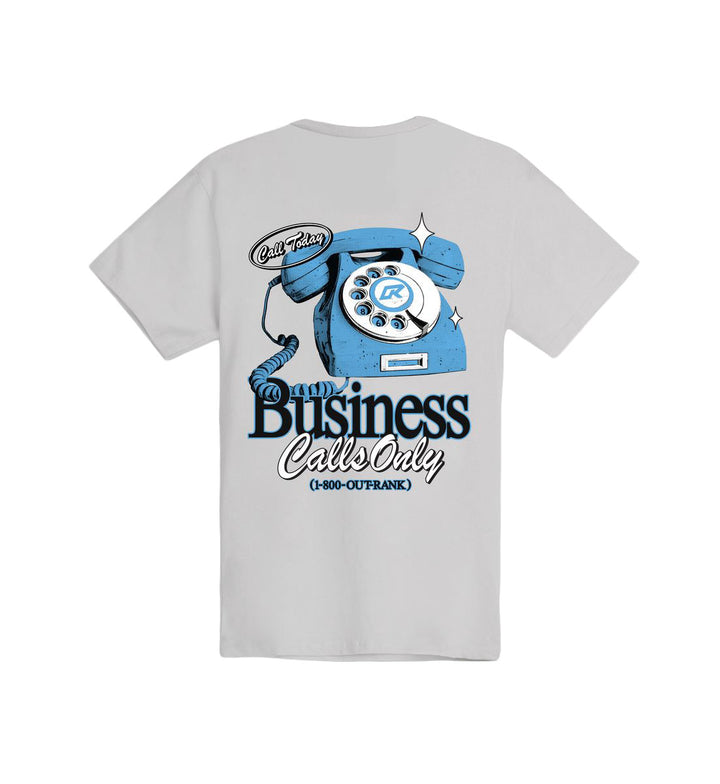 Outrank Business Calls Only T-Shirt Silver (OR3763T)