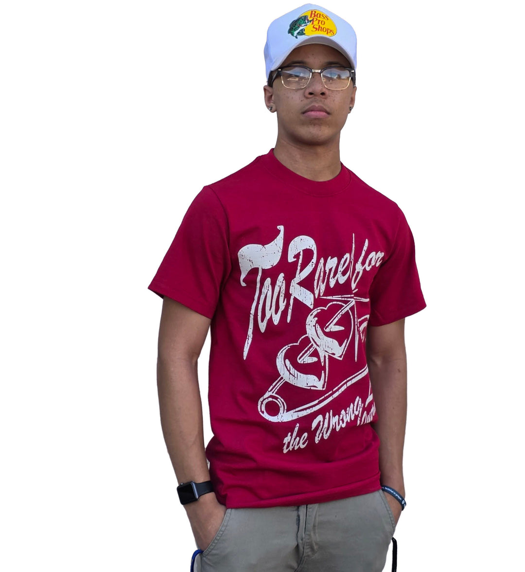 Outrank “Too Rare for the Wrong Love” Ultra Heavyweight T-shirt Cardinal (OR3795PR)