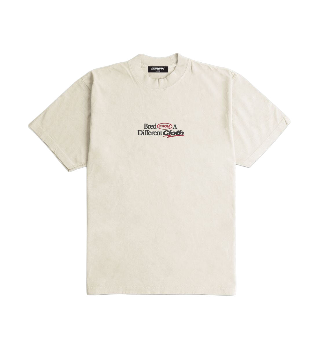 Outrank "Bred from a Different Cloth" Embroidered Ultra Heavyweight T-shirt Cream PR (OR3798PR)