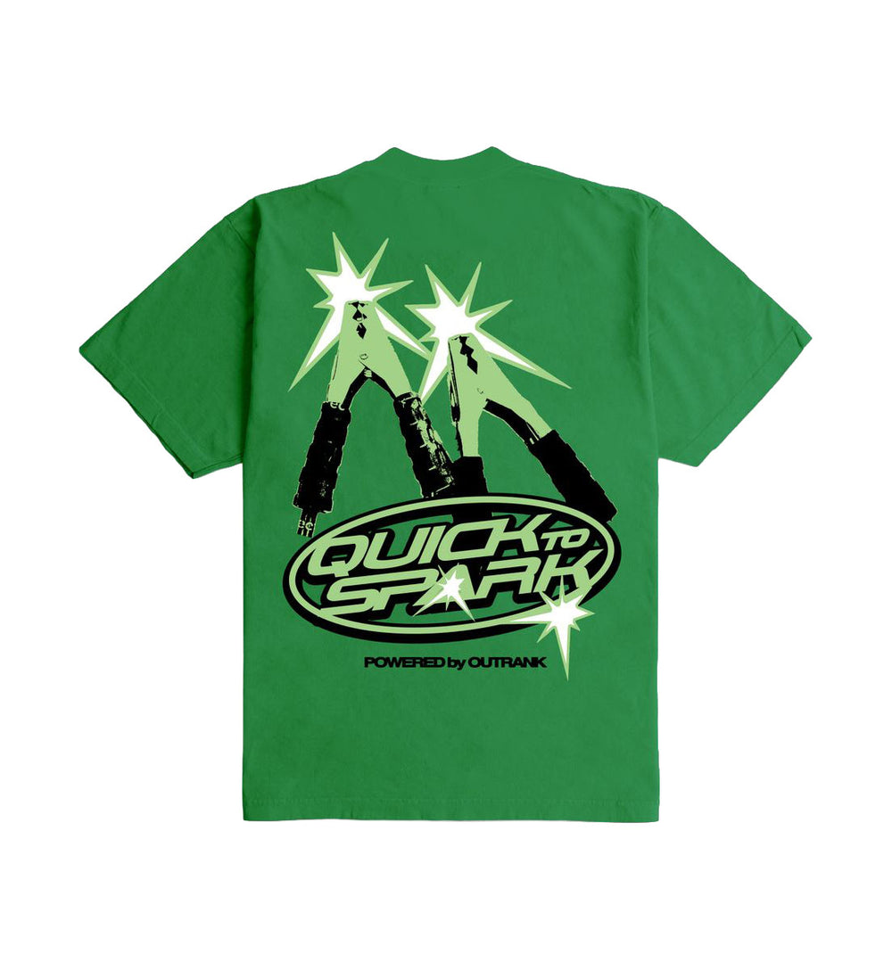Outrank Quick to Spark Ultra Heavyweight T-Shirt Kelly Green (OR3802PR)
