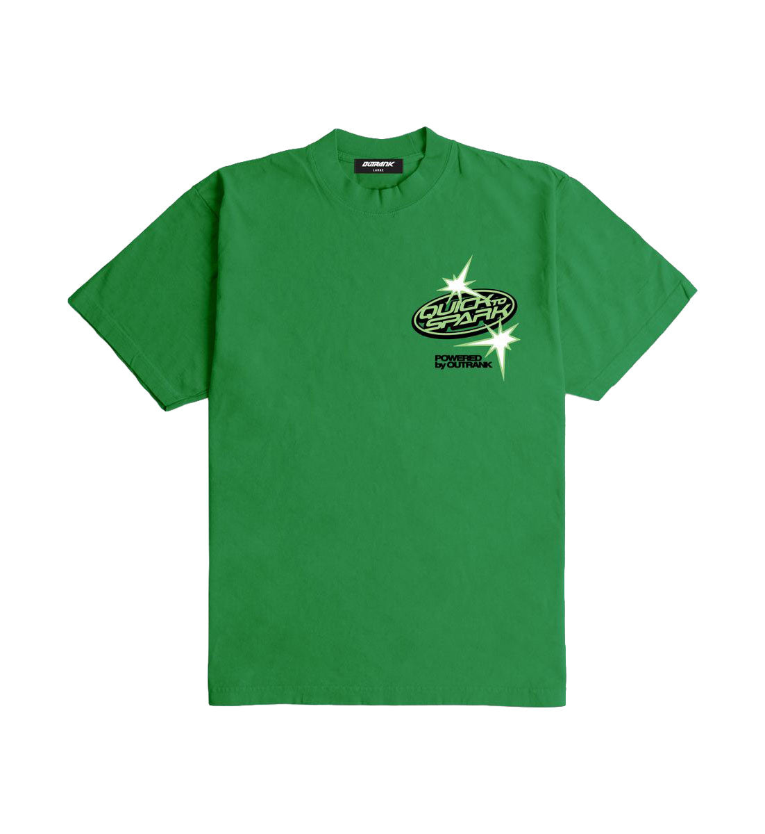 Outrank Quick to Spark Ultra Heavyweight T-Shirt Kelly Green (OR3802PR)