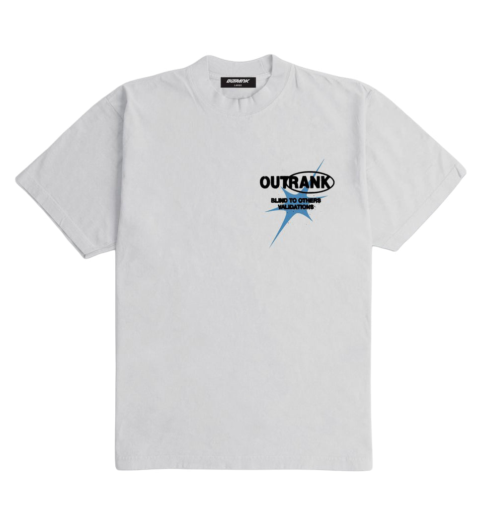 Outrank Blind to Others Validations Ultra Heavyweight T-Shirt – White PR | Pro Feet | OR3808PR