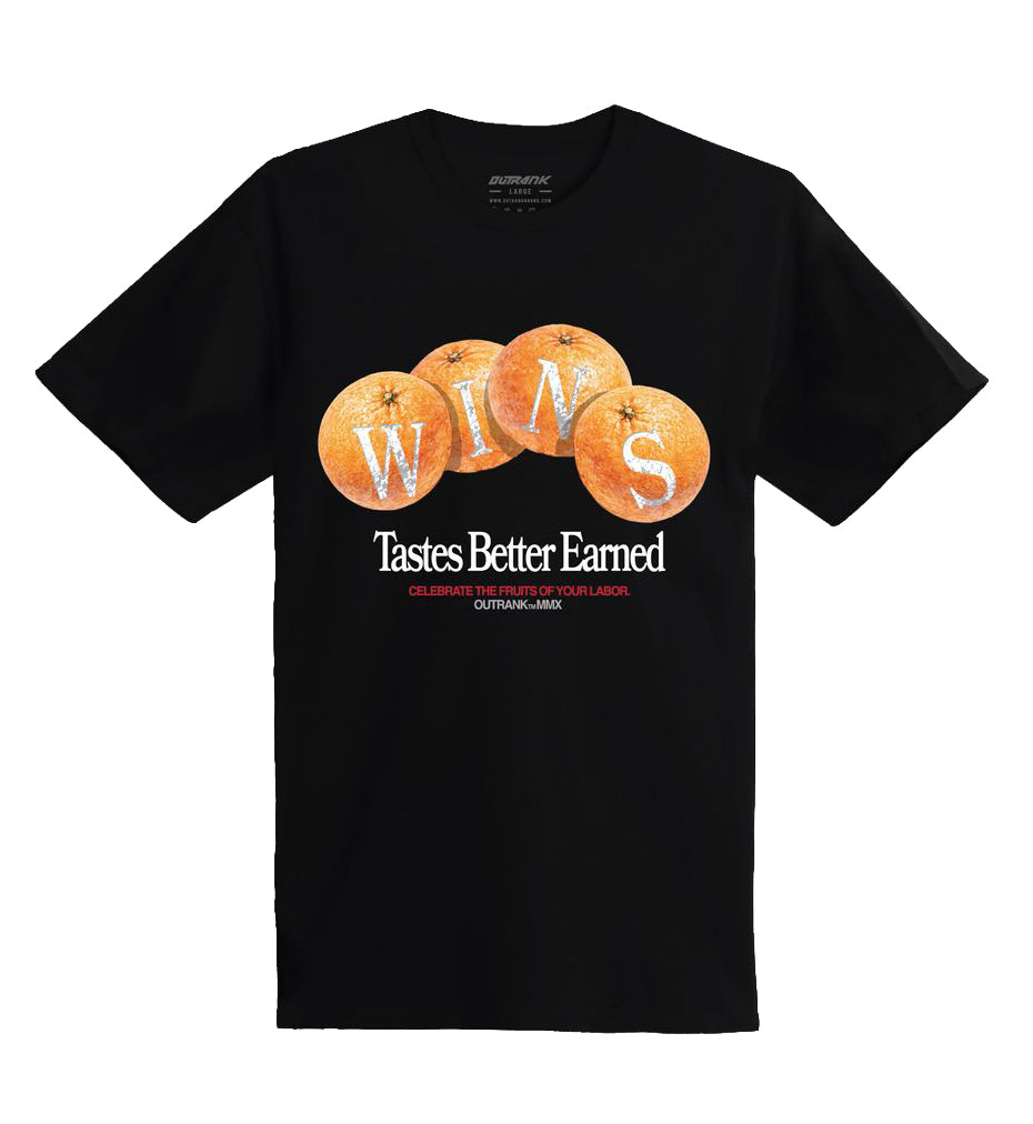 Outrank Tastes Better Earned T-Shirt – Black | Pro Feet | OR3829T