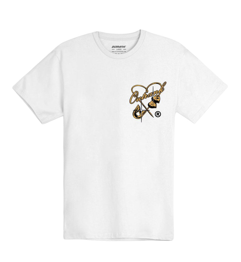 Outrank They Love To Hate Me T-Shirt White OR3850T | Pro Feet