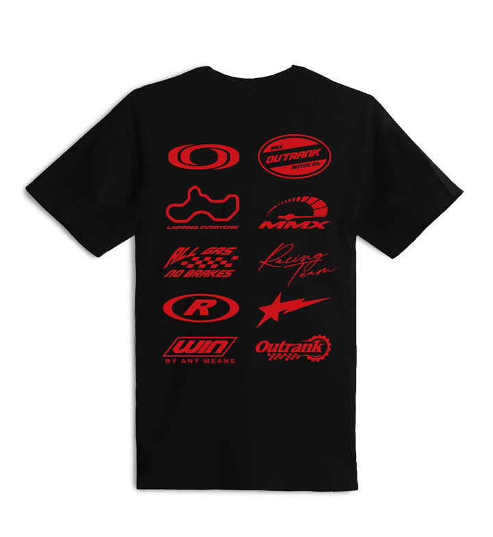 Outrank Racing Team T-Shirt Black OR3852T | Pro Feet