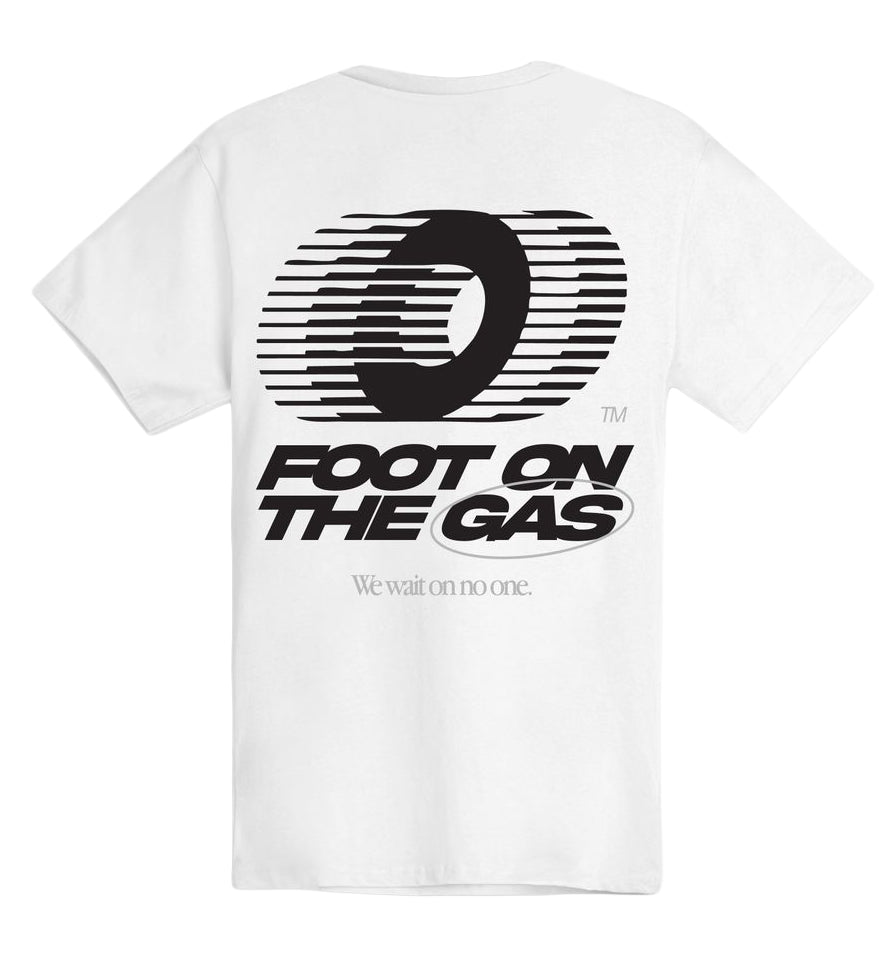 Outrank Foot On The Gas T-Shirt – White | Pro Feet | OR3877T
