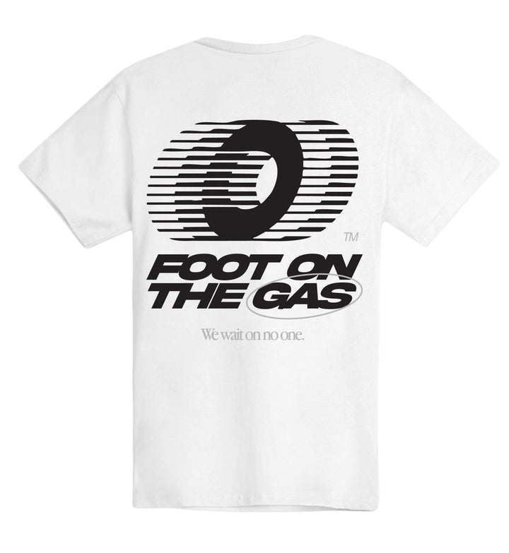 Outrank Foot On The Gas T-Shirt – White | Pro Feet | OR3877T