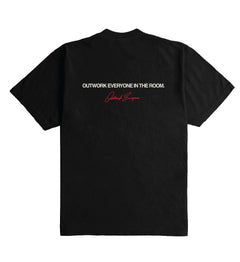 Outrank Outwork Everyone in The Room Ultra Heavyweight T-Shirt – Black PR | Pro Feet | OR3879PR