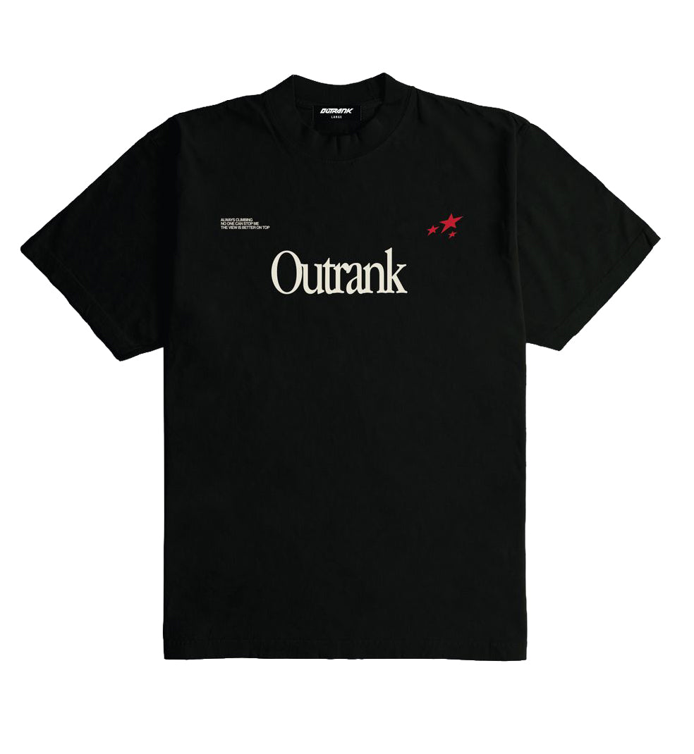 Outrank Outwork Everyone in The Room Ultra Heavyweight T-Shirt – Black PR | Pro Feet | OR3879PR