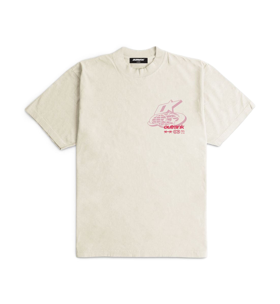 Outrank Room at The Top Ultra Heavyweight T-Shirt Cream OR3894PR | Pro Feet