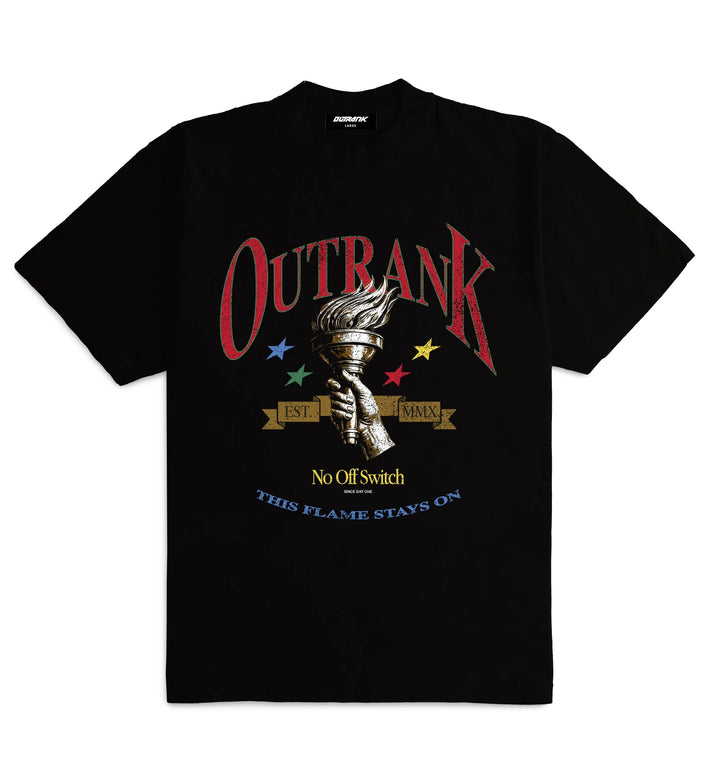 Outrank No Off Switch Ultra Heavyweight T-Shirt Black OR3919PR | Pro Feet